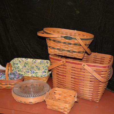 Lot of Assorted LONGABERGER Baskets + One Henn