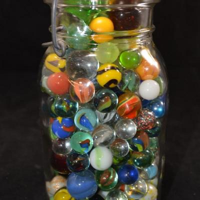 Ideal BALL Jar Full of Old/New Marbles