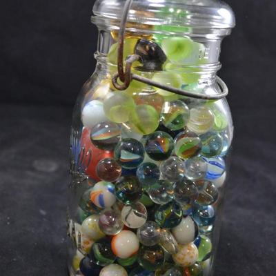 Ideal BALL Jar Full of Old/New Marbles