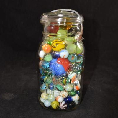 Ideal BALL Jar Full of Old/New Marbles