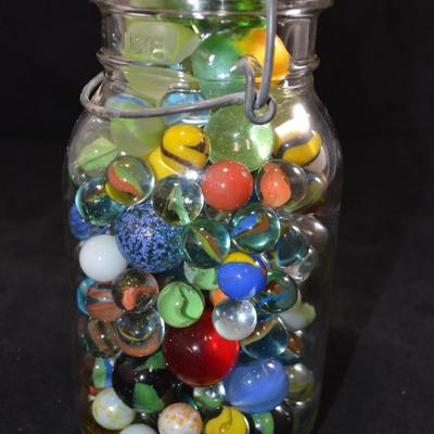 Ideal BALL Jar Full of Old/New Marbles