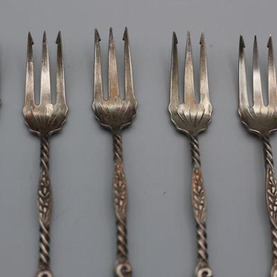 STERLING SILVER Whiting Seahorse Forks