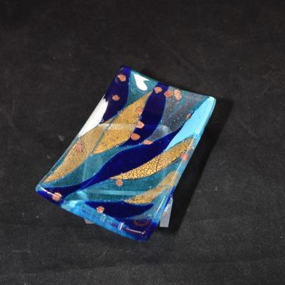 Small MURANO Art Glass Jewelry/Soap Dish 4.25â€x3â€