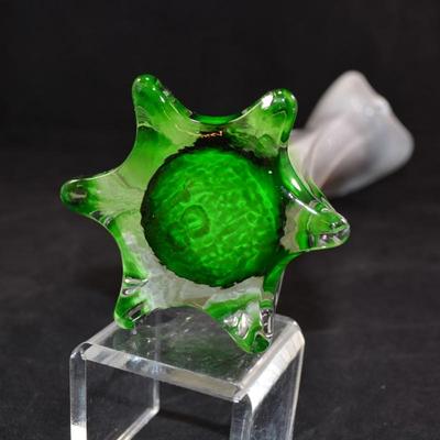 Vintage MURANO Venizia Calla Lily Vase 15.5â€x5â€