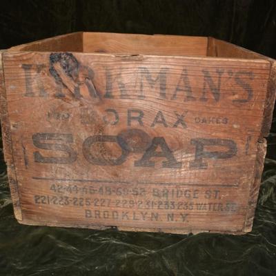 3 Antique/Vintage Wood Crates BORAX, Shenandoah Vinegar Corp + More