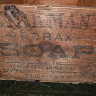 3 Antique/Vintage Wood Crates BORAX, Shenandoah Vinegar Corp + More