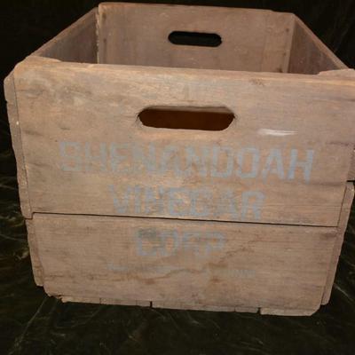 3 Antique/Vintage Wood Crates BORAX, Shenandoah Vinegar Corp + More