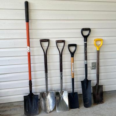 Six (6) Assorted Heavy Duty Shovels