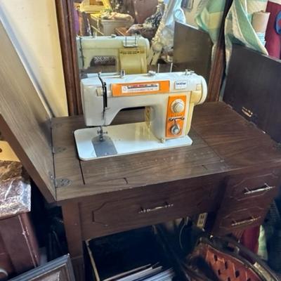 Brother sewing machine and cabinet