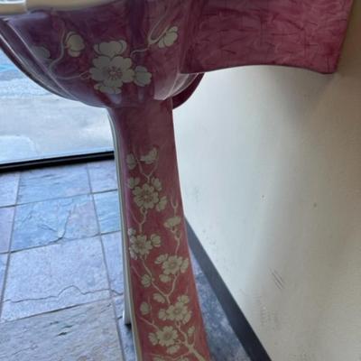Sherle Wagner Hand painted Pedestal sink