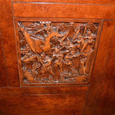 Heavy Wood Table Top/Wall Hanging Dragon Fighters 39.5â€x39.5â€x1â€