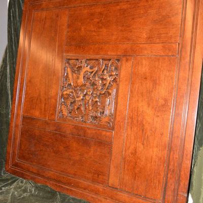 Heavy Wood Table Top/Wall Hanging Dragon Fighters 39.5â€x39.5â€x1â€