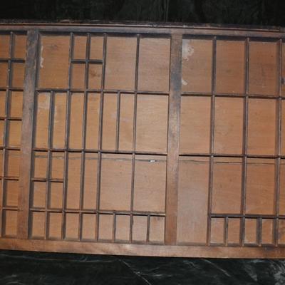 Antique Type-Set Drawer AS IS 32.25â€x16.5â€