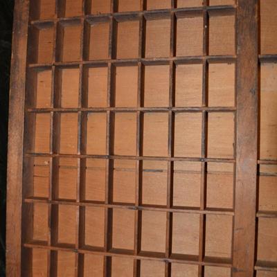 Antique Type-Set Drawer AS IS 32.25â€x16.5â€