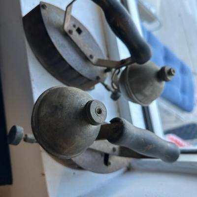 Pair of Gas powered vintage irons
