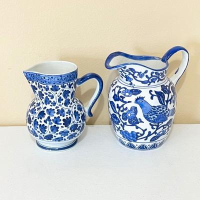 Nine (9) Assorted Blue & White Porcelain Home Decor