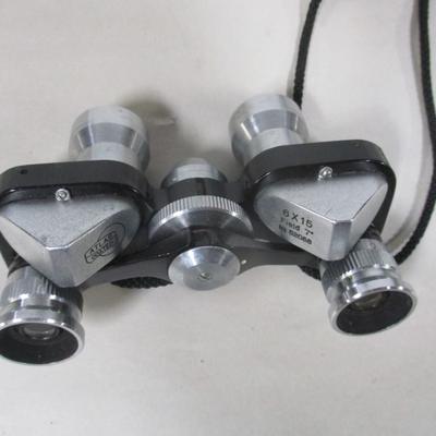 Vintage Atlas Coated 9 x 15 Field 7 Binoculars With Case