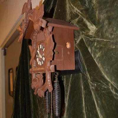 Vintage German Cuckoo Clock, Working, Needs Adjustment
