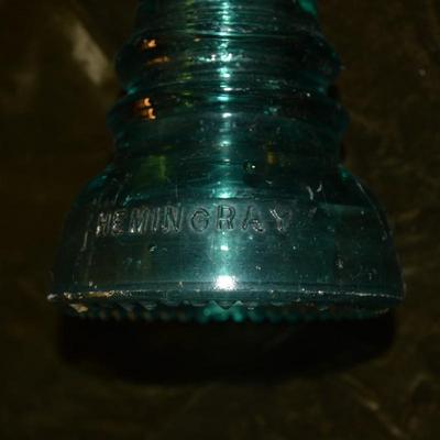 Lot of Antique/Vintage Blue Glass Insulators