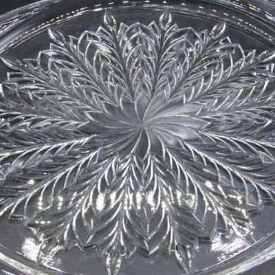 Oval Crystal Platter with Handles