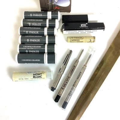 1143 Lot of Montblac Parker Fountain Pen & Mechanical Pencil Supplies