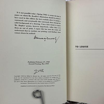 147 First Edition, Second Printing "Shakespeare in Harlem" by LONGSTON HUGHS. 1945; Published New York, Alfred A. Knopf.