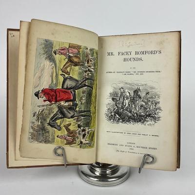 148 Signed First Edition, First Printing "Mr. Facey Rumford's Hounds" by ROBERT SMITH SURTEES. 1865; Bradbury and Evans,...