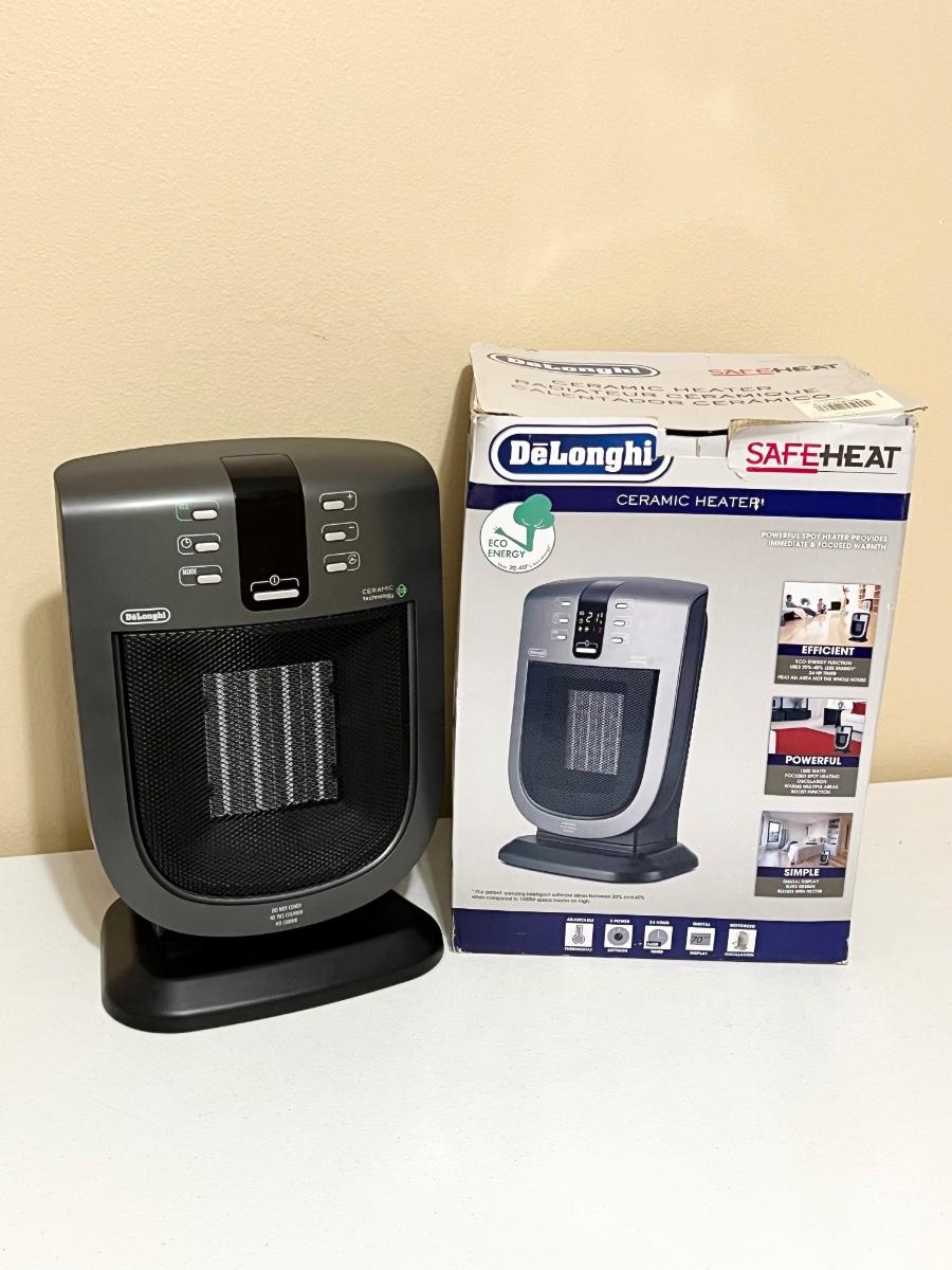 DeLonghi Mini Domestic Heater ブラック Amazon.com: DeLonghi Compact Digital Ceramic Heater : Home