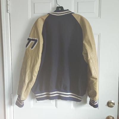 VINTAGE LEATHER AND WOOL LETTER JACKET