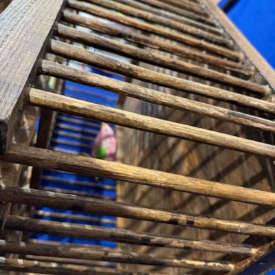 Vintage all wood chicken cage
