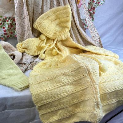 Sweet baby clothes crochet and flannel