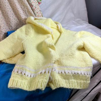 Sweet baby clothes crochet and flannel