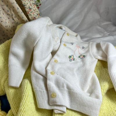 Sweet baby clothes crochet and flannel