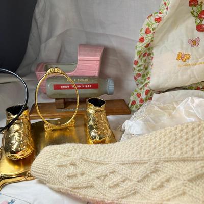 Sweet baby clothes crochet and flannel