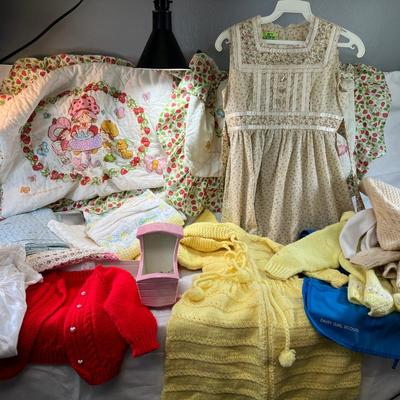 Sweet baby clothes crochet and flannel