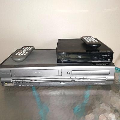 MAGNAVOX COMBO VCR/DVD PLAYER AND A MAGNAVOX DVD PLAYER