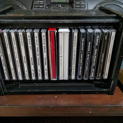 Collection of 16 Beatles CD's in a Beatles Case