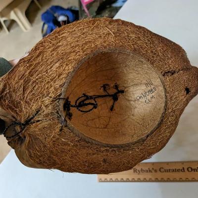 Carol L Mickey Wire Art Tree in Coconut Shell
