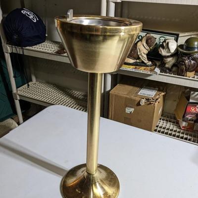 Gold Tone Art Deco Ashtray Stand, Theatre Lobby?