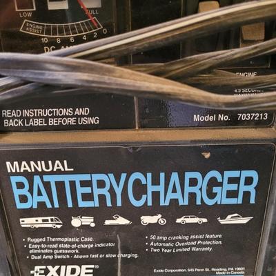 Exide Manual 12V Battery Charger and Battery Posts Cleaners