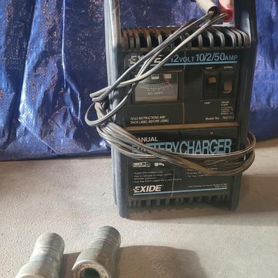 Exide Manual 12V Battery Charger and Battery Posts Cleaners