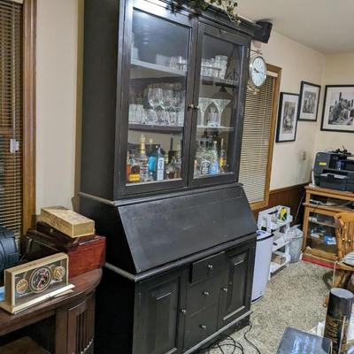 Pottery Barn Desk, Hutch Cabinet