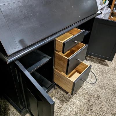 Pottery Barn Desk, Hutch Cabinet