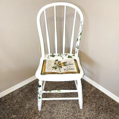 2 PAINTED WOODEN CHAIRS