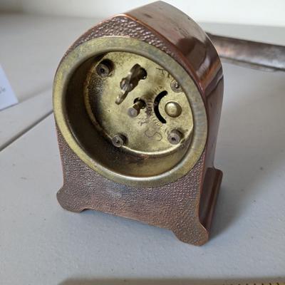 The New Haven Clock Co Copper Alarm Clock