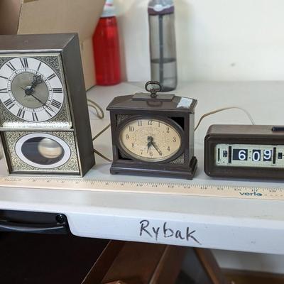 Collection of 3 Vintage Westclox Clocks