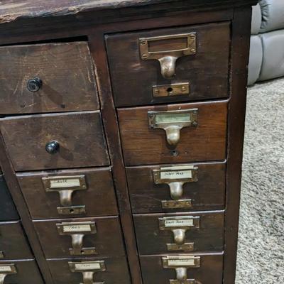 1940's Library Bureau SoleMakers Card Catalog Cabinet