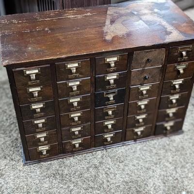 1940's Library Bureau SoleMakers Card Catalog Cabinet