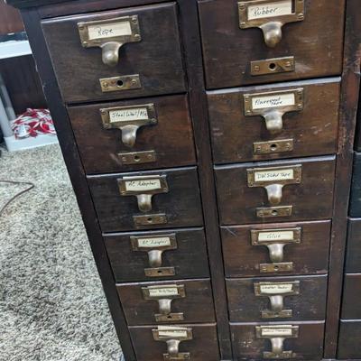 1940's Library Bureau SoleMakers Card Catalog Cabinet