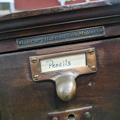 1940's Library Bureau SoleMakers Card Catalog Cabinet
